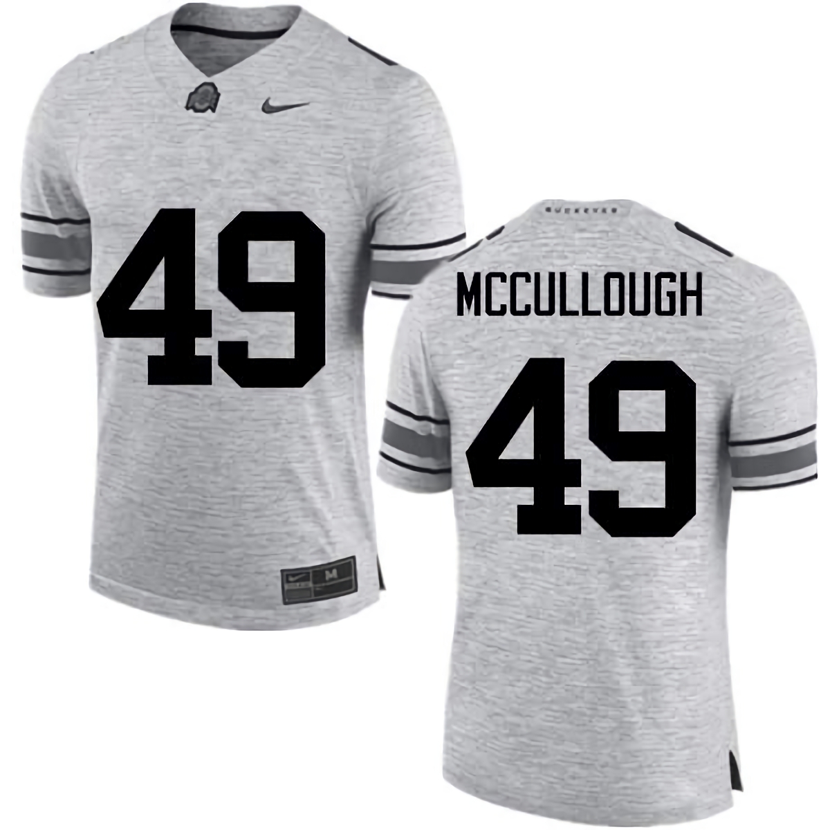 Liam McCullough Ohio State Buckeyes Men's NCAA #49 Nike Gray College Stitched Football Jersey BKL4456EO